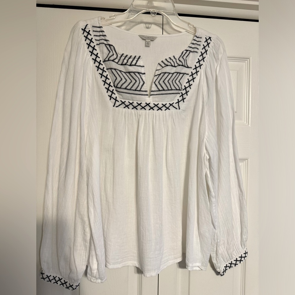 Lucky Brand embroidered top